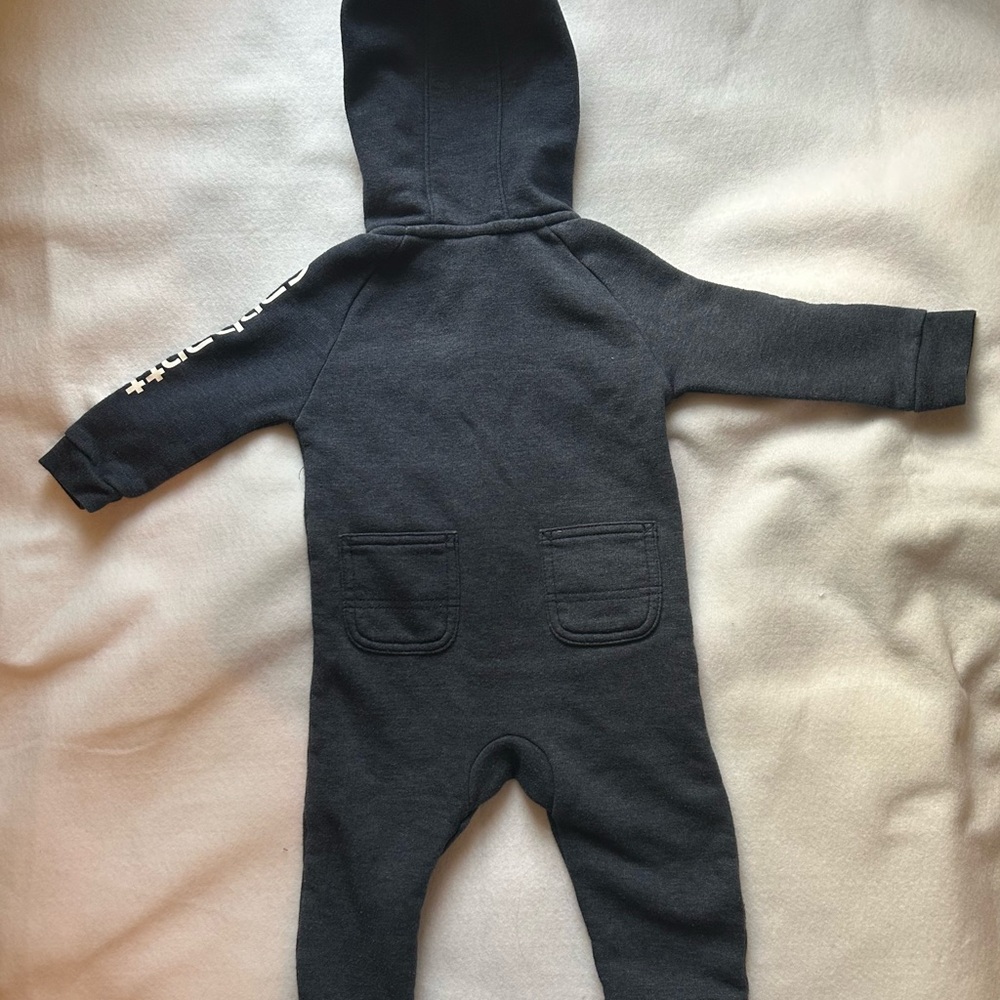 Carhartt Kids Navy Hooded One Piece 12 months - Picture 2 of 7